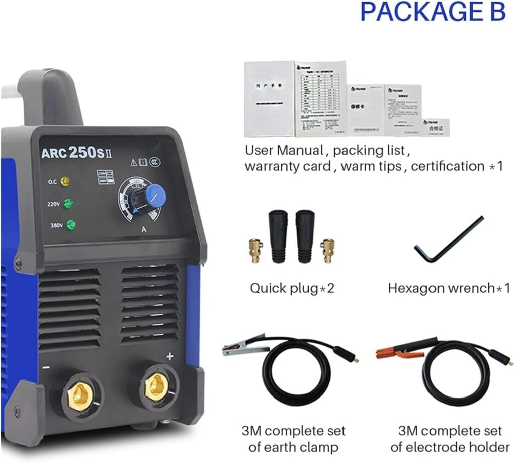 Home Improvement Small Portable Mini Dual Voltage ARC Welding Machine Small Electric Inverter Welder ARC 250SII (Color : Package B)