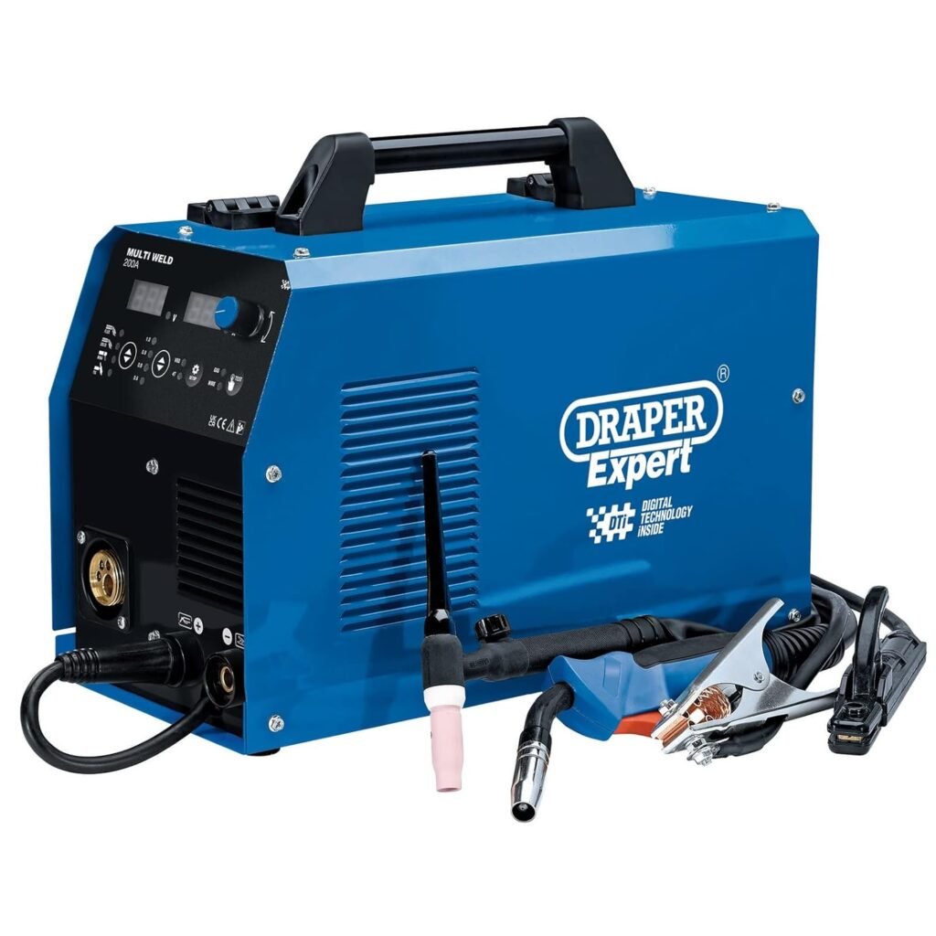 Draper 70043 3-in-1 200A Multi Process Welder, Blue and Black