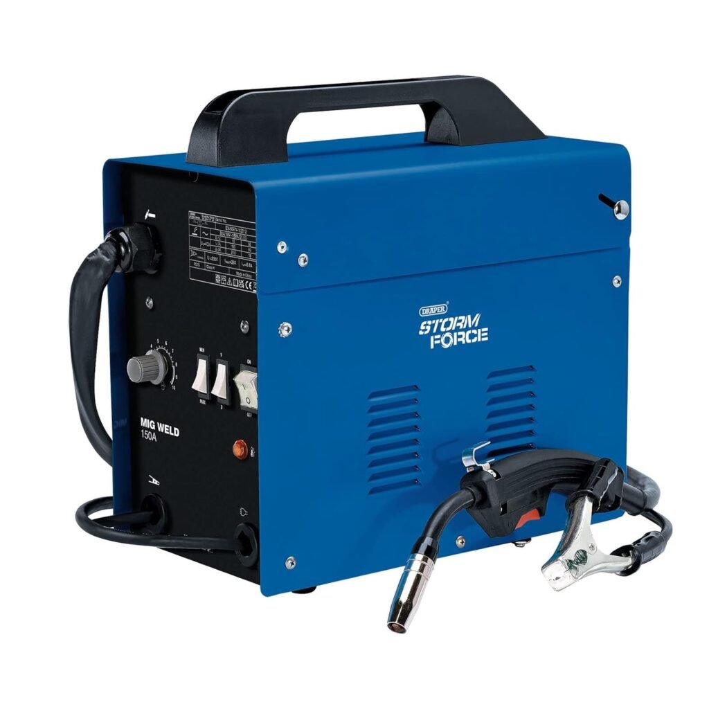 Draper 70050 Storm Force Gasless MIG Welder, 150A Blue One Size