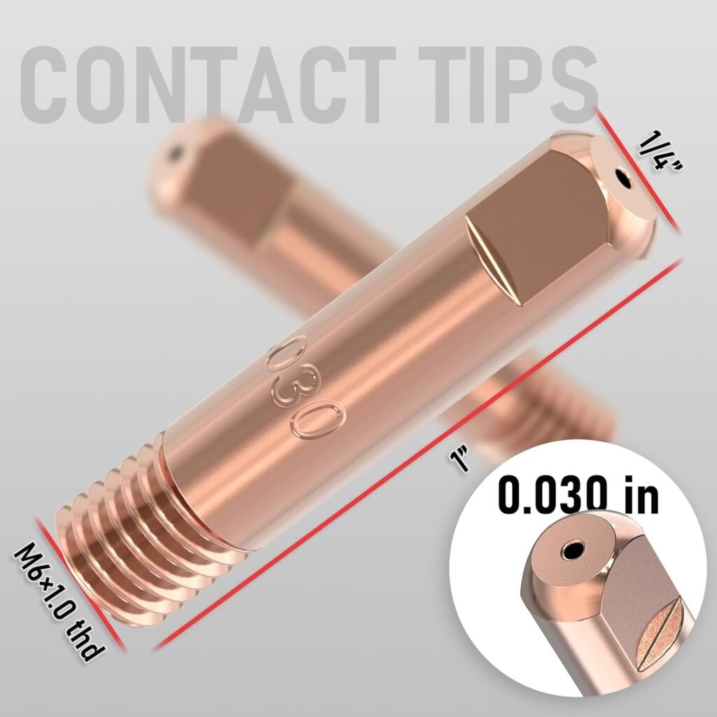 YESWELDER 25-pk MIG Welding Contact Tip 000-068 (0.035) for Miller Millermatic M-10 M-15 M-25 M-40 M-100 M-150 Hobart H-9 H-10 MIG Guns