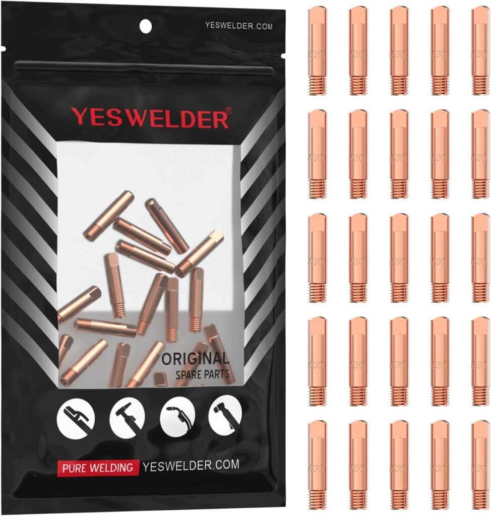 YESWELDER 25-pk MIG Welding Contact Tip 11-30 (0.030) for Lincoln Tweco MIG Guns 100L Mini