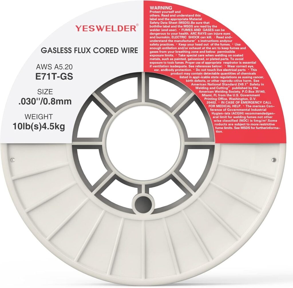 YESWELDER Gasless Flux Core Mig Wire, Mild Steel E71TGS.030-Diameter, 2-Pound Spool (2 Packs)