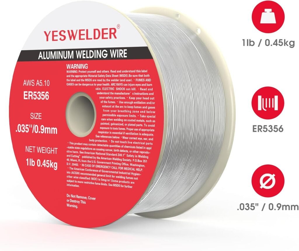 YESWELDER Magnesium Aluminum Welding Wire ER5356 .030-Diameter, 1-Pound Spool