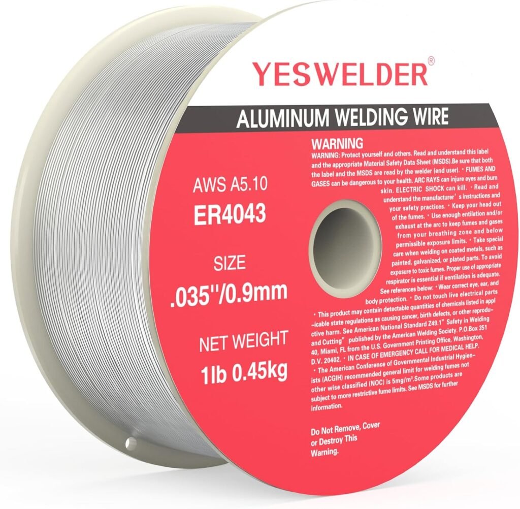 YESWELDER Silicon Aluminum Welding Wire ER4043 .035-Diameter, 1-Pound Spool