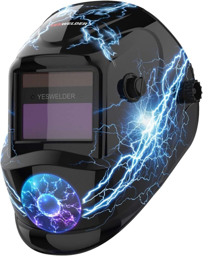 YESWELDER True Colour Welding Mask Solar Auto Darkening Welding Helmet, Wide Shade 4/9-13 Welder Mask Weld Hood for TIG MIG ARC