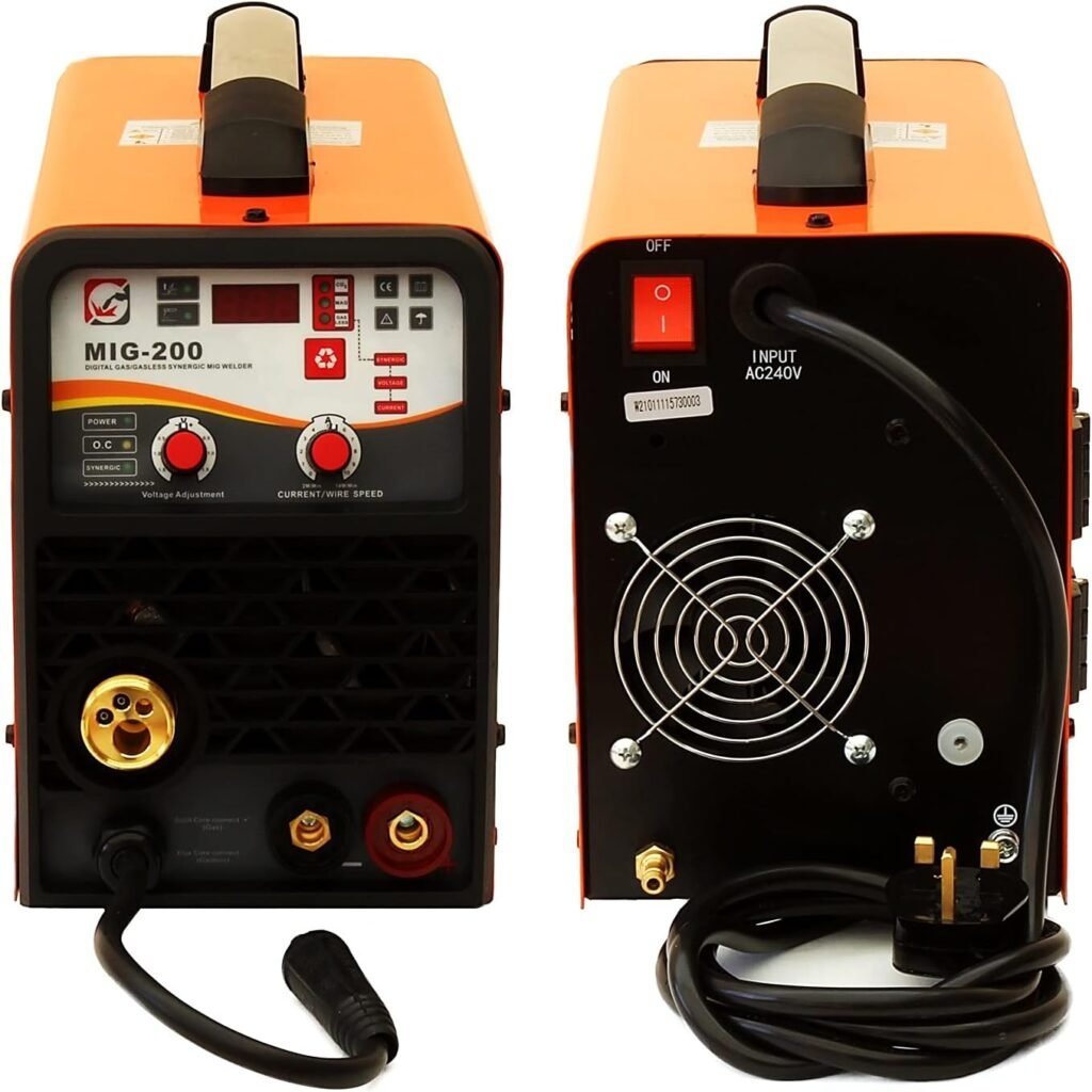 200AMP MIG/MAG/Flux/Lift TIG/MMA 5 in 1 IGBT DIGI DC Inverter Welder Gas/GASLESS Welding Machine with MIG Torch, Lift TIG Torch and Accessories