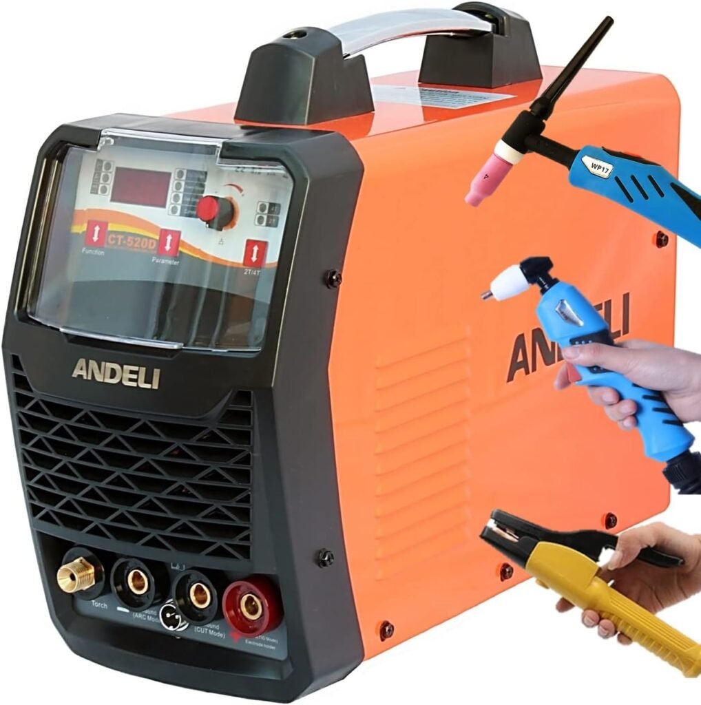 50A Plasma CUTTER/200A HF TIG/MMA DC Inverter Welder MULTIPROCESS Welding Machine 2T/4T UP/Down-Slope + Accessories