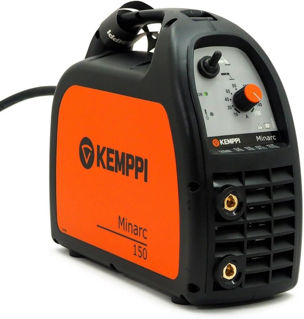 KEMPP Minarc 150A Welding Machine Inverter ARC Electrodes MMA 1ph 230 V, Orange, 450 x 227 x 368 mm