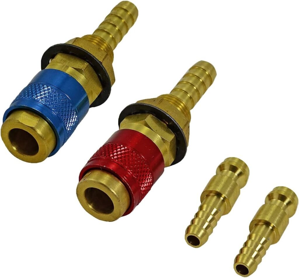 RIVERWELD Water Cooled  Gas Adapter Quick Connector Fitting for TIG Welding Torch 2PK