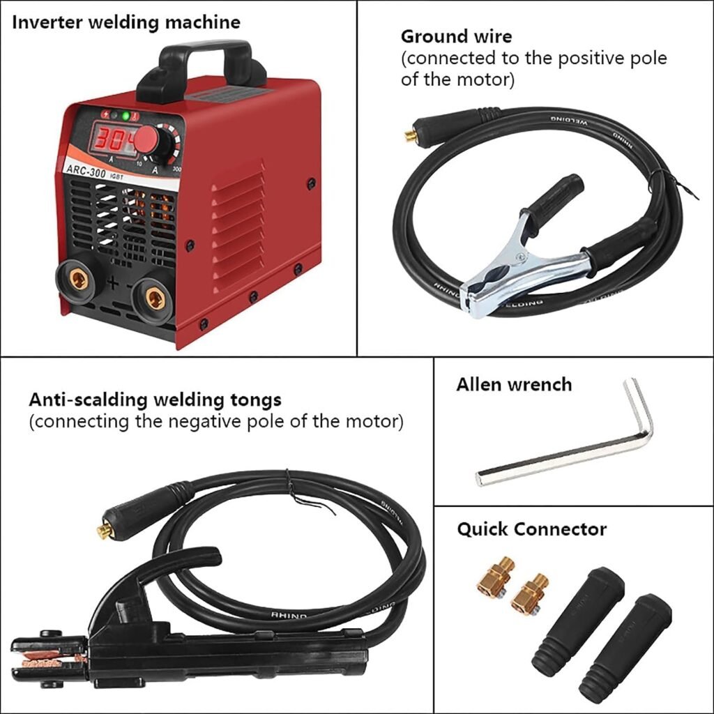 Portable Arc Welder,Electric ARC-300 Welding Machine Semiautomatic Welding Reverse Welder for Welding Electrical Work