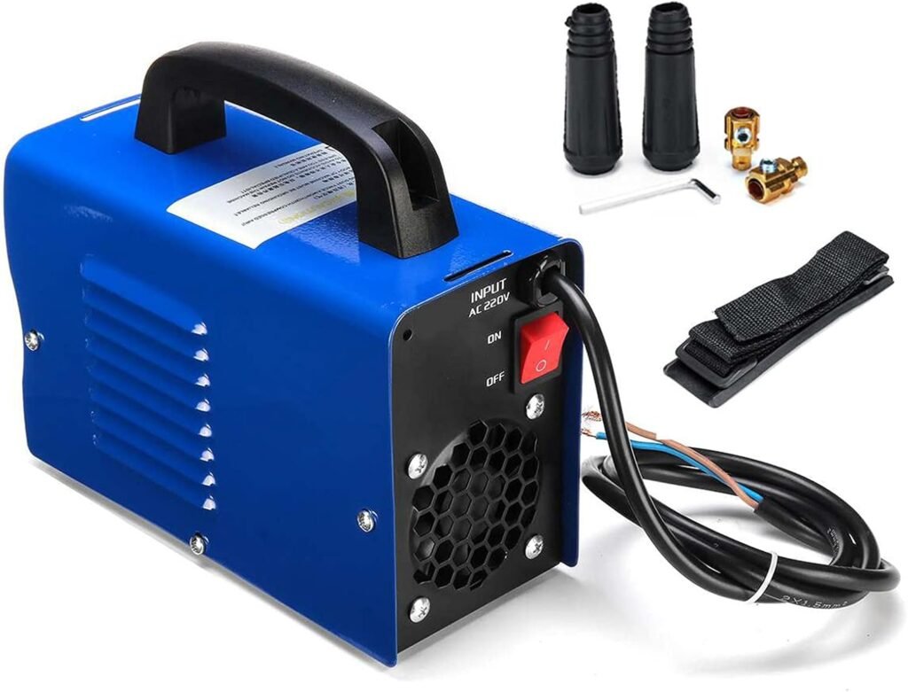 QPWZ 200A 220V Mini Portable Electric Welding Machine, Digital Display DC Inverterstick Welder, Blue