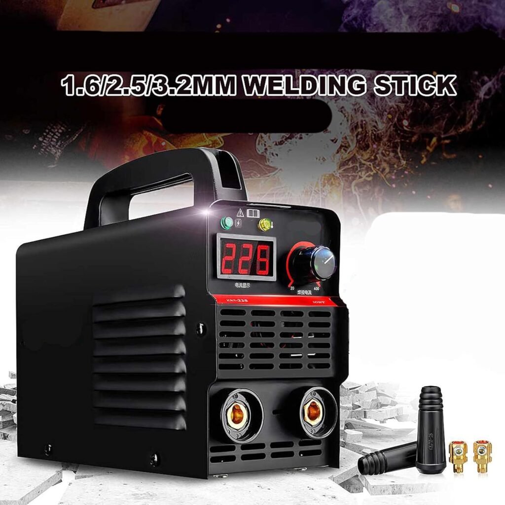 QPWZ 225 LCD Display Electric Welding Machine,20A-225A Portable Handheldwelder Digital Display,Suitable for Outdoor Maintenance And Home Welding