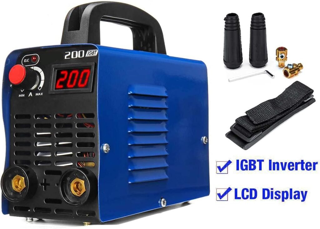 QPWZ Mini Portable Electric Welding Machine, 200A 220V Outdoor Construction Welding Machine Suitable for Construction And Welding Various Iron Parts in Various Places