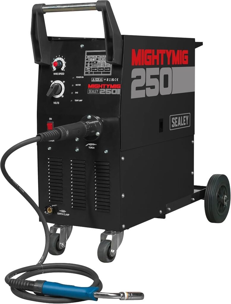 Sealey Mightymig250 Professional Gas/No-Gas Mig Welder 250Amp with Euro Torch