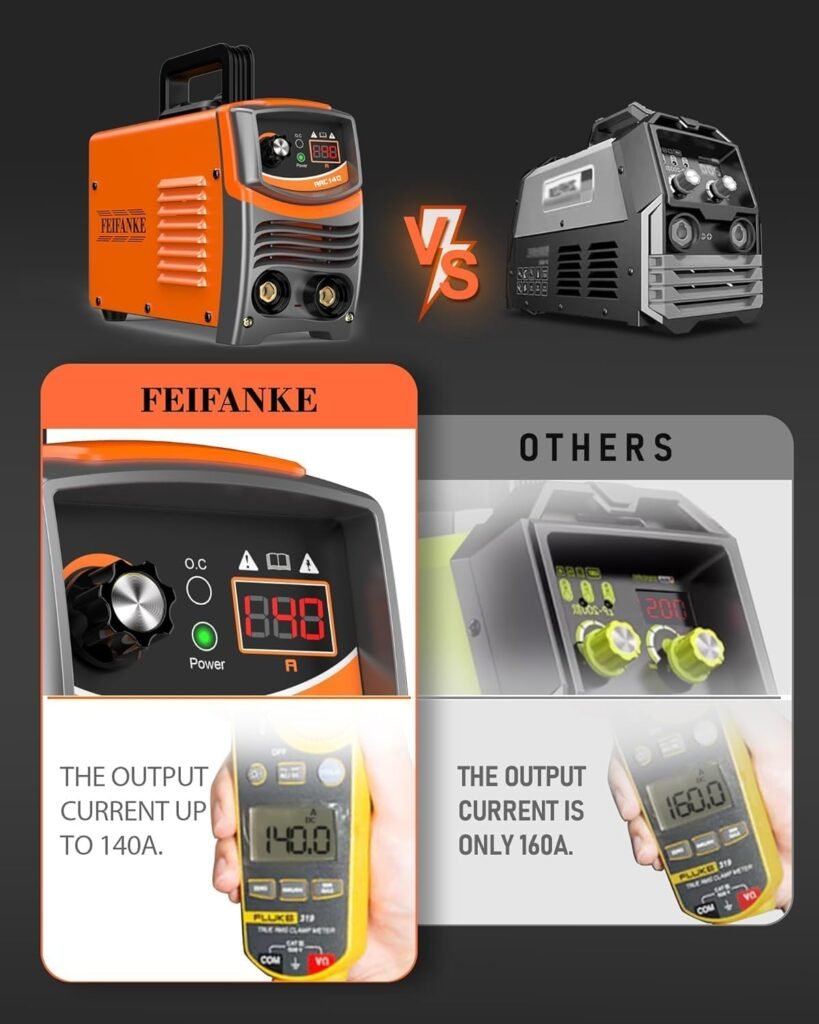 FEIFANKE ARC140 Stick Welder 140A Welding Machine 2 in 1 Lift TIG/Stick Inverter Welder 220V with Digital VRD Function, Anti-Stick, IGBT