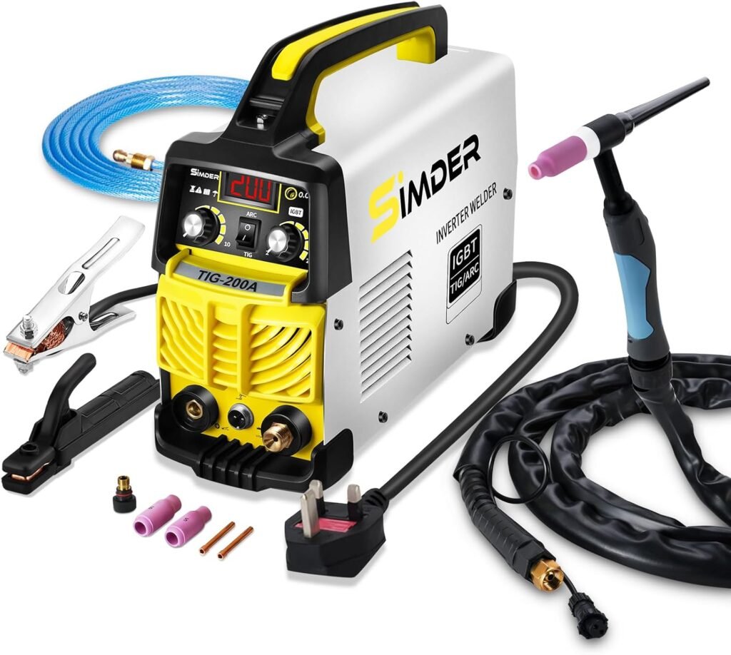 SSIMDER Tig Welder TIG-200 220V TIG MMA 2 in 1 Welding Machine Stick Arc Welding DC IGBT Inverter Welder Machine