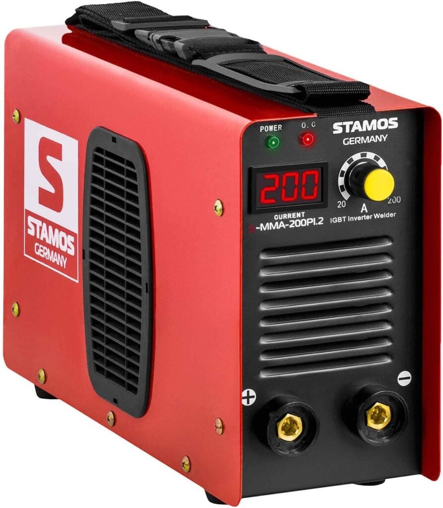 Arc Welder Inverter Welder Welding Machine (200 A, IGBT, Hot Start, LED Display, incl. Accessories) Stamos Germany