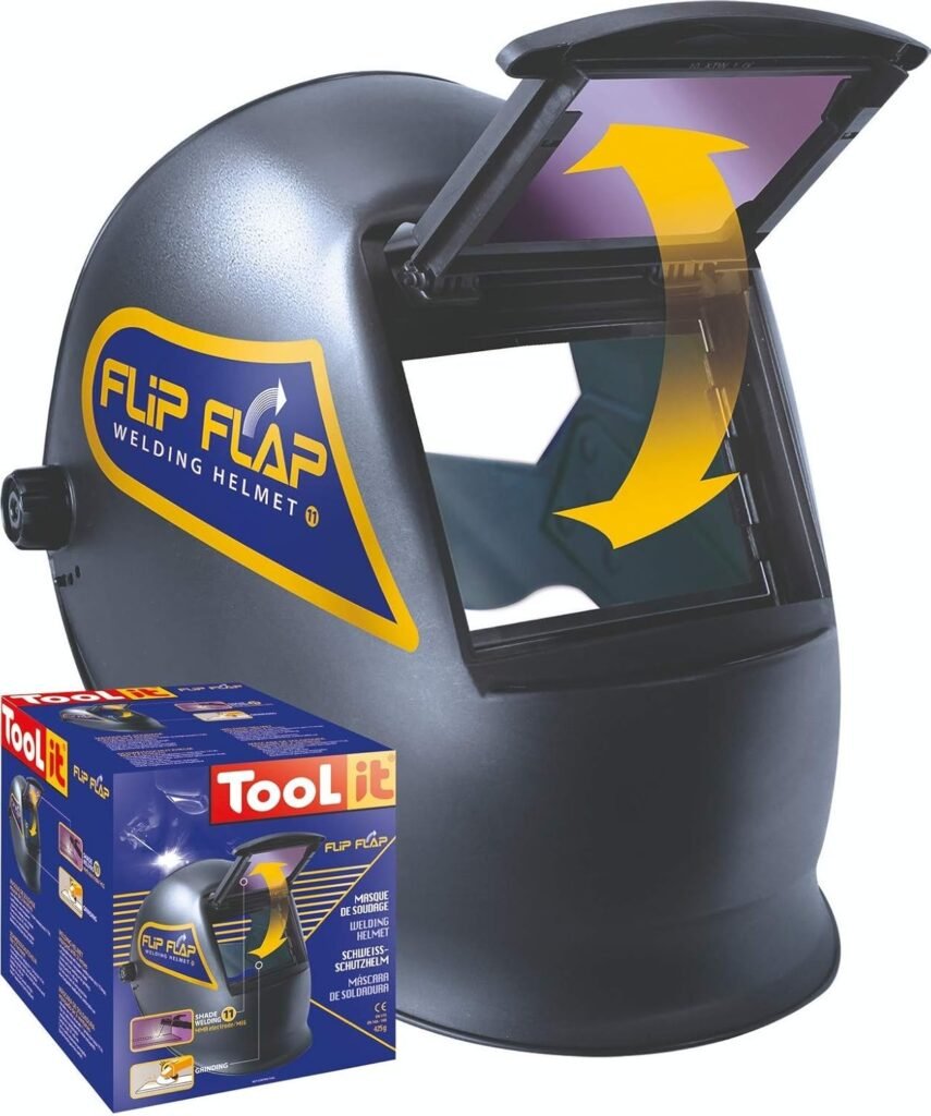 Flip Flap 11-Welding Helmet with Flip Screen , Black