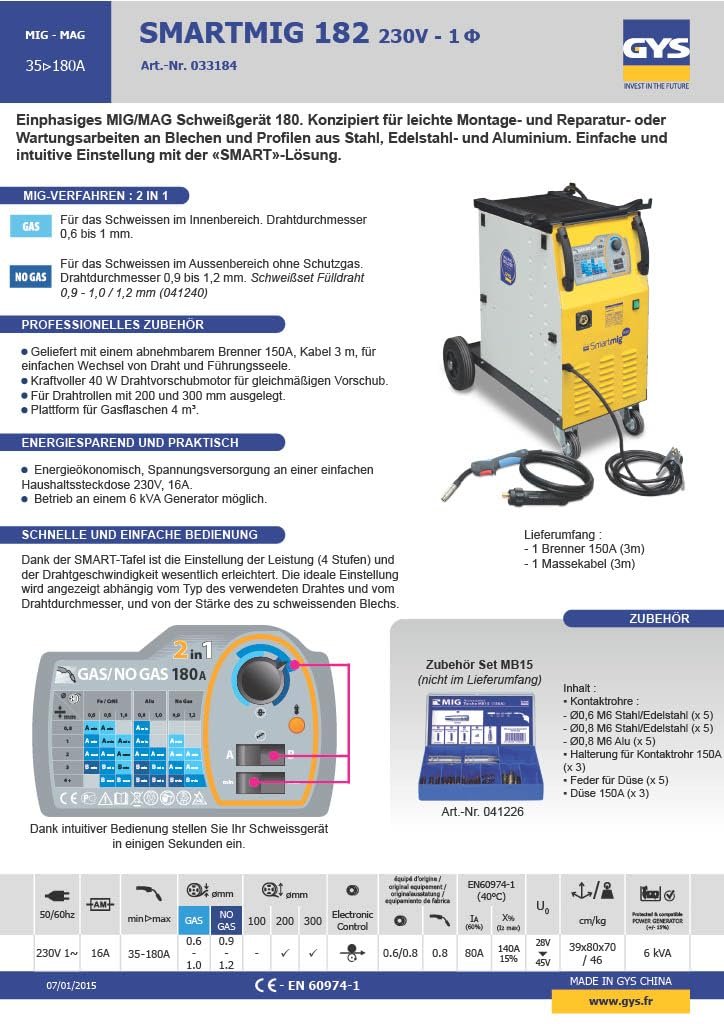 GYS GYS033184 Mig/Mag Welder