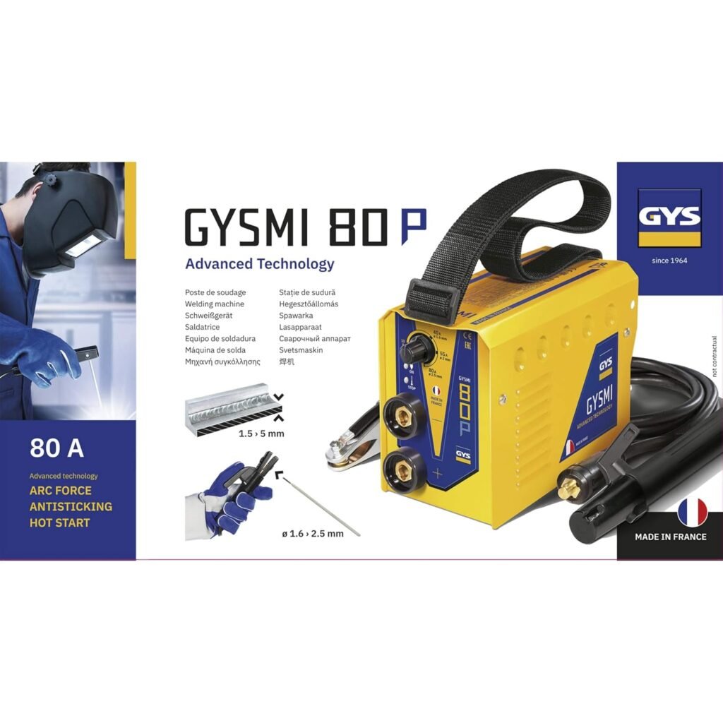 GYS GYSMI 80P – 80 Amp Arc welder with Truecolor welding helmet