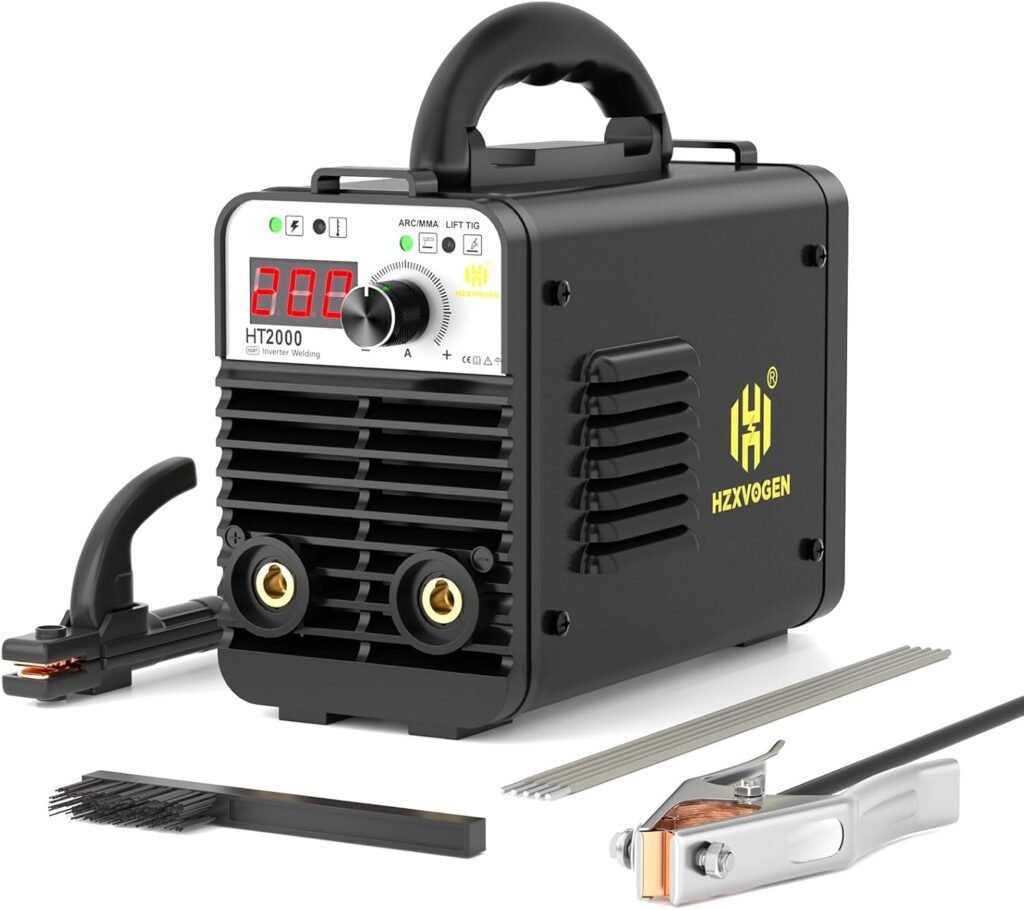 HZXVOGEN 220V ARC Welder with LCD Digital Display, 2 in 1 Lift TIG/ARC Stick Welder, IGBT Inverter Welder with Hot Start Arc Force Anti-Stick, Portable Mini Welder