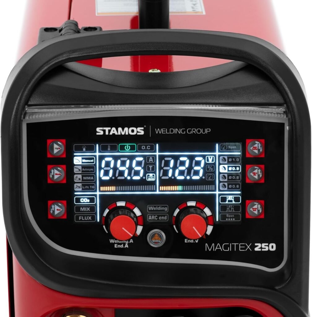 Stamos Germany MAGITEX 250 MIG/MAG Welder - 250 A - 60% Duty Cycle - TIG Liftarc - Manual - Flux MAG Welding Machine MIG Welding Machine Arc Welder Shielding Gas Welder