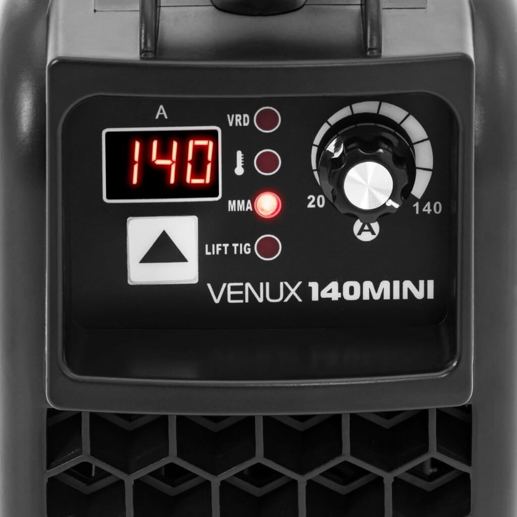 Stamos Germany VENUX 140MINI Arc Welder - 140 A - 60% Duty Cycle - TIG Lift - IGBT - Anti-Stick - Hot Start Electrode Welder Manual arc Welder Stick Welder Arc Welder