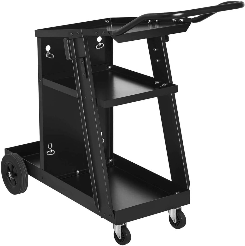 Stamos Welding Welding Cart SWG-WC-2 (Capacity: 75 kg, 3 Drawers, Upper shelf 45 x 31 cm, Steel, Gas tank holder)