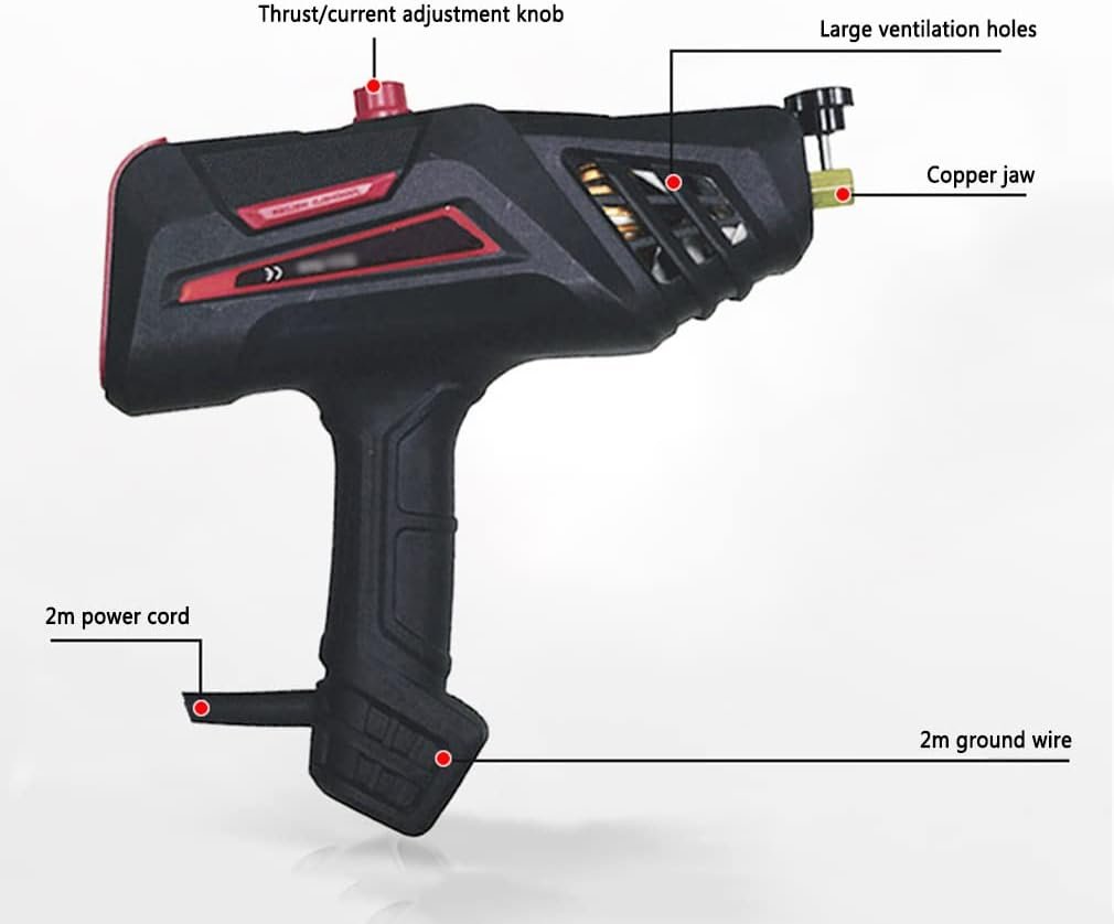 MONSEG Digital Handheld ARC Welder Portable Electric Welding Machine 0-160A Adjustable Current 2-14mm Welding Thickness, Portable Household Welder Gun Suitable for 2.5-3.2mm Electrodes