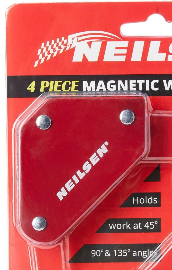 Neilsen ct1930 4 Piece Mini Magnetic Welding Holders, Red, Set of 4