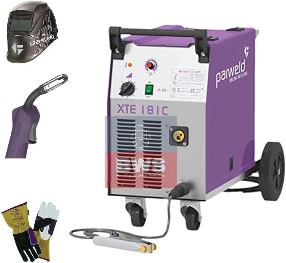 Parweld XTE181C Compact Automotive MIG Welder 230V Package+XR938H Helmet