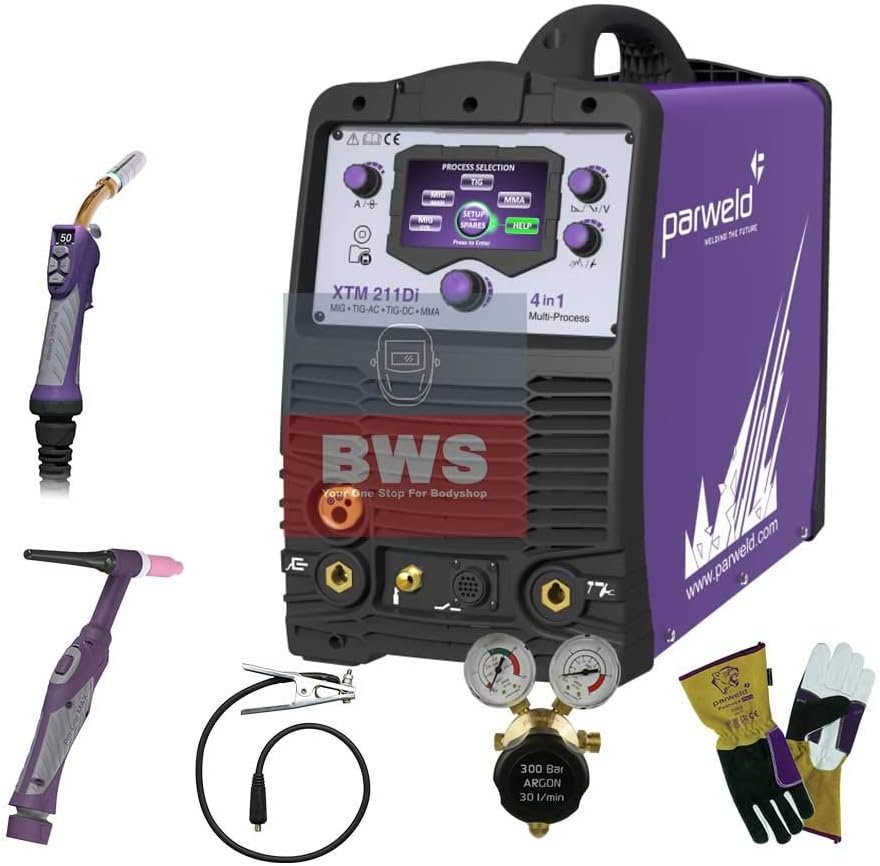 Parweld XTM 211Di Multiprocess AC/DC Inverter Welder 230V Multi-Process Package