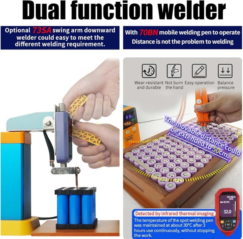 SACLMD 801B battery spot welder,high power automatic LED pulse spot welder,induction automatic spot welder,11.6kw high power pulse spot welder,Blue