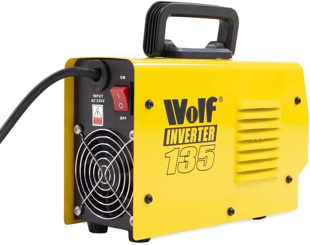 130A 230V Inverter Welder MMA ARC 20amp - 130amp Wolf 135 Digital Display Smooth DC Welding Machine with Holder, Clamp, Brush  Face Shield - 2 Years Warranty