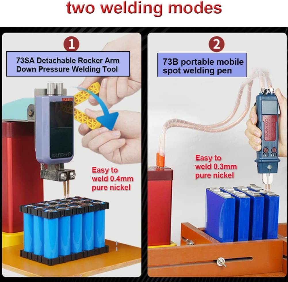 ARWIC Battery Spot Welder Portable Pulse Spot Welder 12 KW Capacitor Energy Storage Spot Welding Machine, 0.4mm Nickel Strip Welding Equippment with Hand Soldering Pen