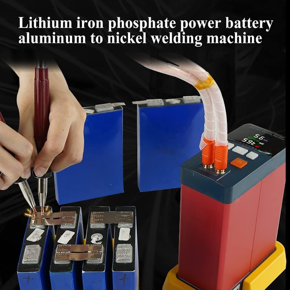 DISHENGZHEN Portable Pulse Spot Welding Machine with 12 kW Capacitor Energy Storage, 0.4mm Nickel Strip Welding Equipment and Handheld Welding Pen for Battery Spot Welding.