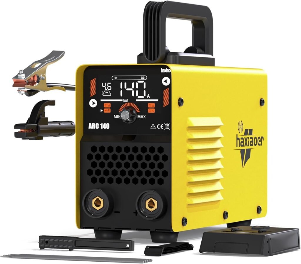 haxiaoer ARC Welder 240V Full Kit - 2 in 1 140A MMA Lift TIG Stick Welder with Digital Smart LCD Display Inverter Arc Welding Machine, IGBT, 10 Welding Rods