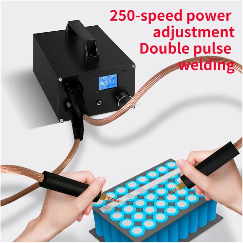 KJHYYPP Spot Welding Machine,5V/2100A Battery Spot Welder Portable Precision Pulse Capacitor Energy Storage Spot Welding Machine for 18650 Battery