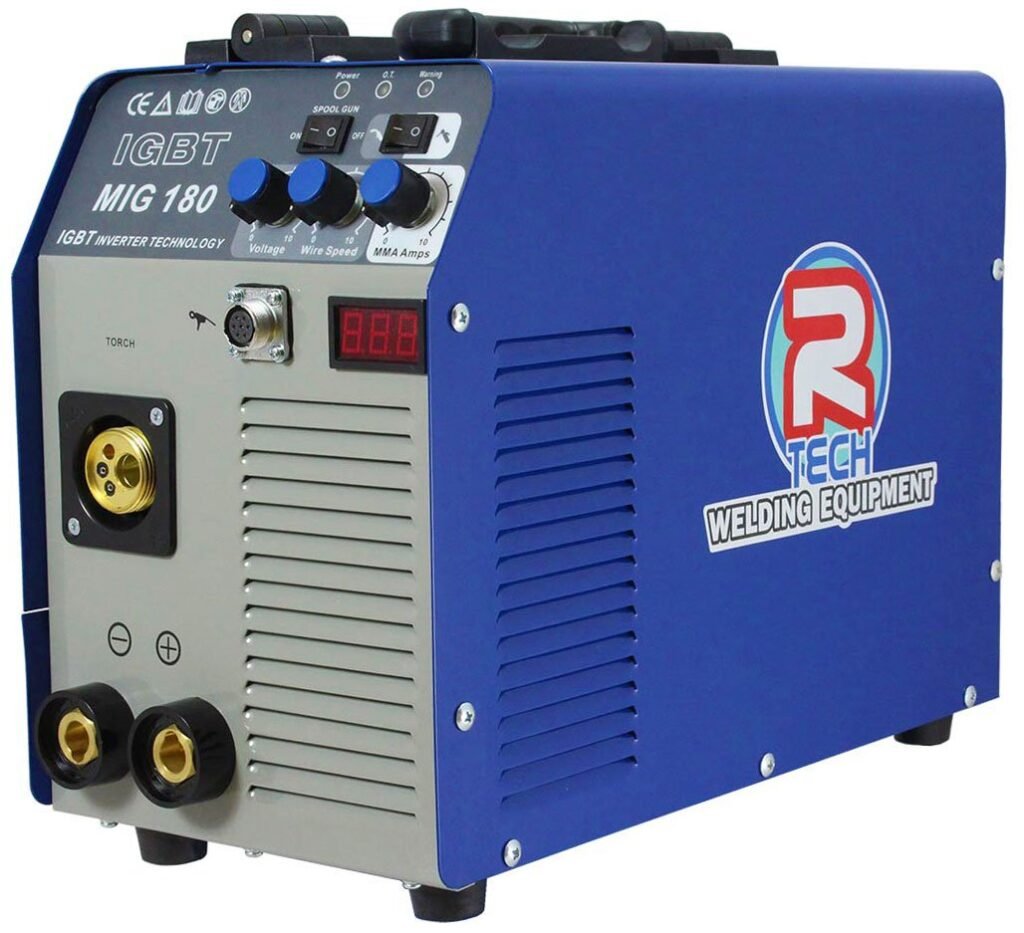 Mig Welder 180A 240V Portable Inverter, inc. Torch  Leads, 5 Year UK Warranty