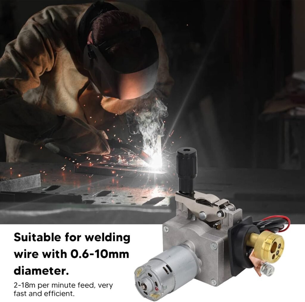 MIG Welder Roll Wire Feed Motor, DC 24V 40W Automatic Feed Soldering Wire Feeder Machine Welding Machine 0.6-1.0mm Welder Flux Core, Easy to Use, for MIG MAG Welding Soldering