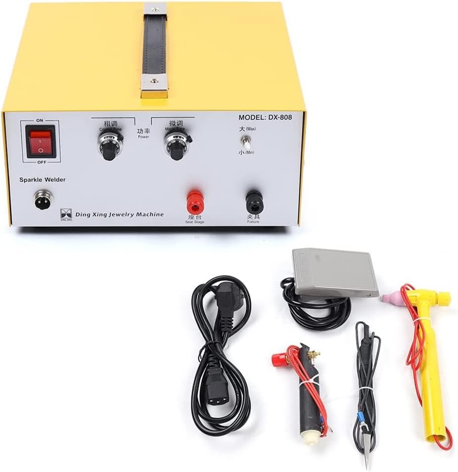 MONSEG Jewelry Spot Welding Machine, 80A Jewelry Spot Welder, Pulse Sparkle Spot Welder Portable Spot Welder Electric Soldering Machine Spot Welding Machine for Gold/Silver/Platinum/Steel