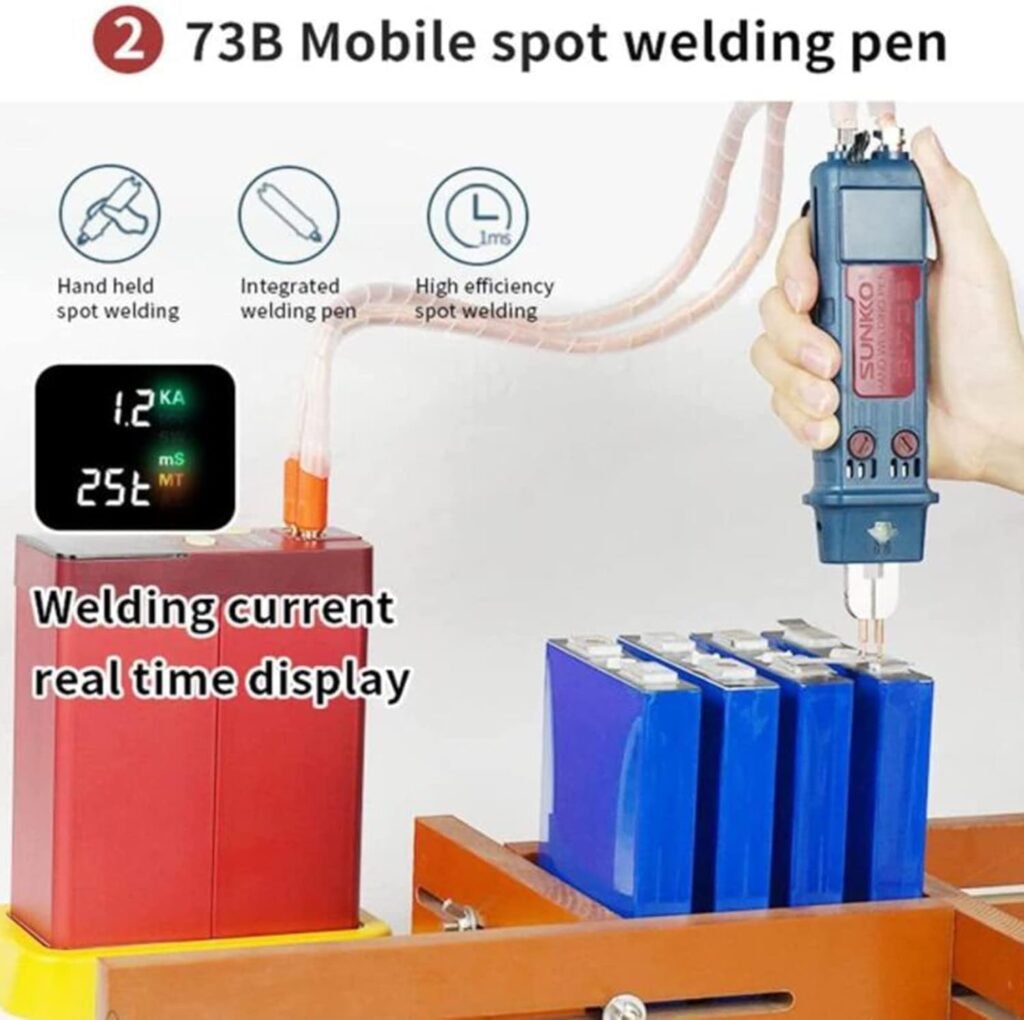 CYMYYDS Battery Spot Welder,18650 Lithium Battery Welder,3.2kw Pulse Spot Welding Machine,Automatic Induction Spot Welding Machine,with Wire-Controlled Foot Switch,for Battery Packs,Button Cells