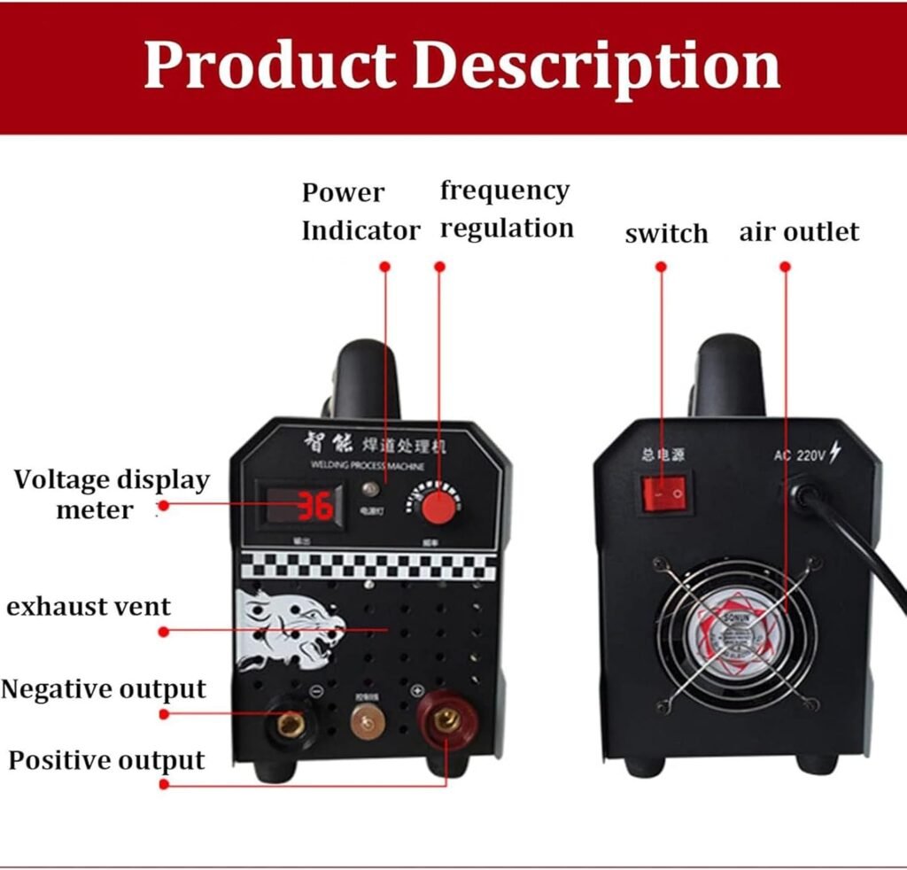 DPQYJPP 1000W Weld Cleaning Machine,Stainless Steel Weld Bead Processor, Welding Seam Cleaning Machine Argon Arc Weling Joint Spot Cleaning Polishing Machine