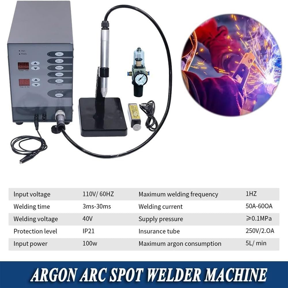 FANYING 50-600A Pulse Argon Arc Welding Machine Automatic Jewelry Spot Welding Machine Seamless Spot Spark Welding Machine Silver And Gold Jeweler Jewelry Repair Tool,220V