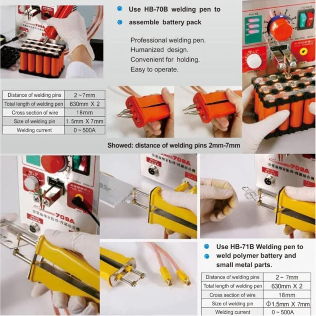 JOSKAA Lithium Battery Spot Welder,Power Battery Welding Electric Welding Pen Butt Welding Machine Fast Welding Lead Sheet for Various Accumulators And Button Batteries