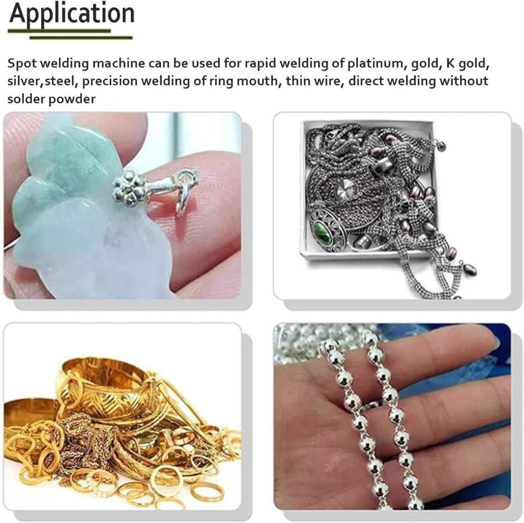 ROGHA Portable Pulse Sparkle Spot Welder 80A Jewelry Spot Welder, Electric Soldering Machine Spot Welder Welding Machine for Gold/Silver/Steel/Platinum,220