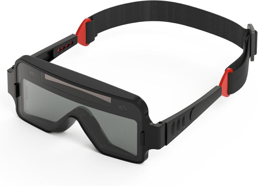 YESWELDER True Color Solar Powered Auto Darkening Welding Goggles, 2 Sensors Welder Glasses for TIG MIG MMA Plasma