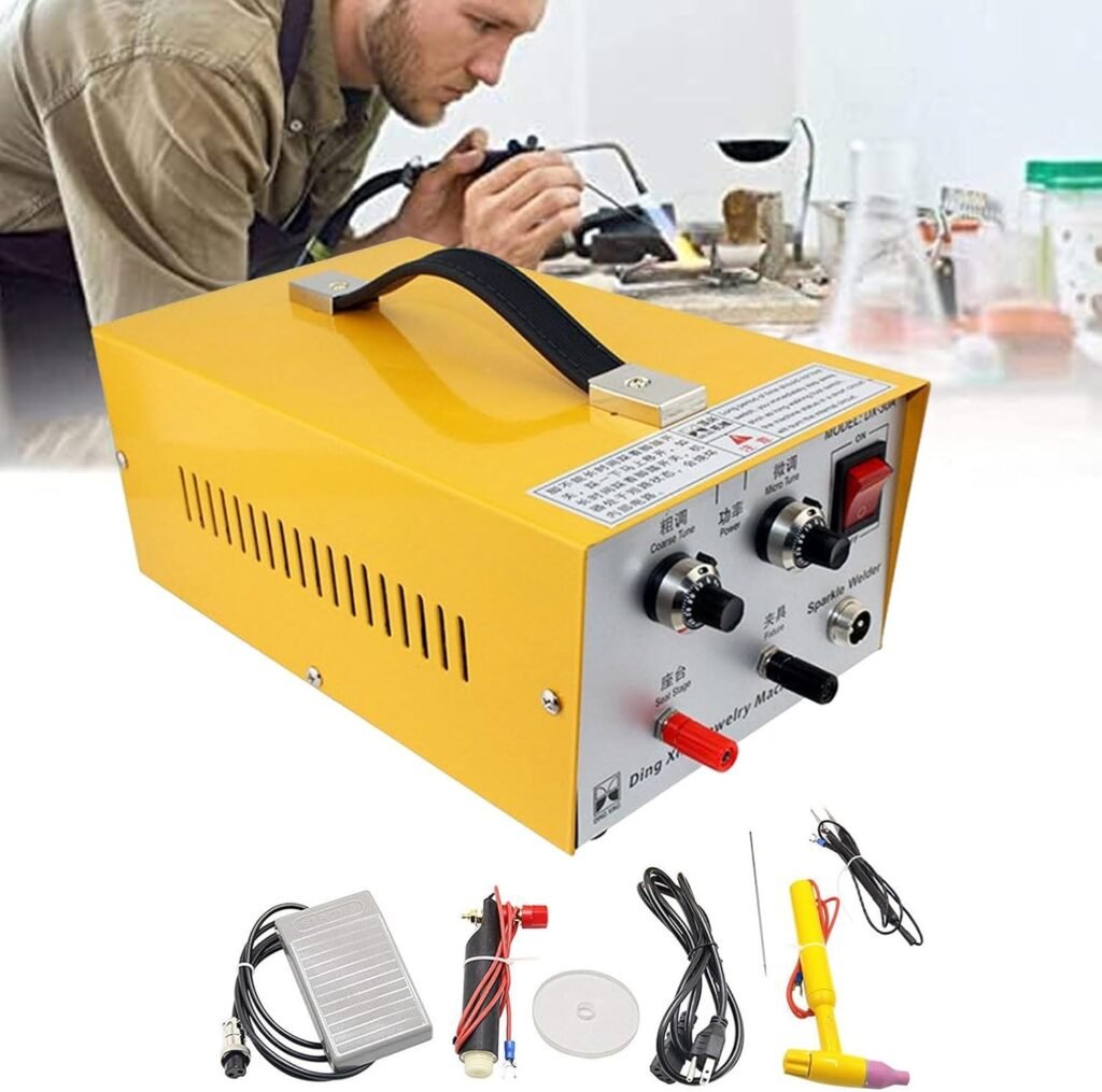 200W Jewelry Spot Welding Machine, 30A Spot Welder Portable Spot Welding Machine with Foot Pedal for Jewelry Gold Silver Platinum