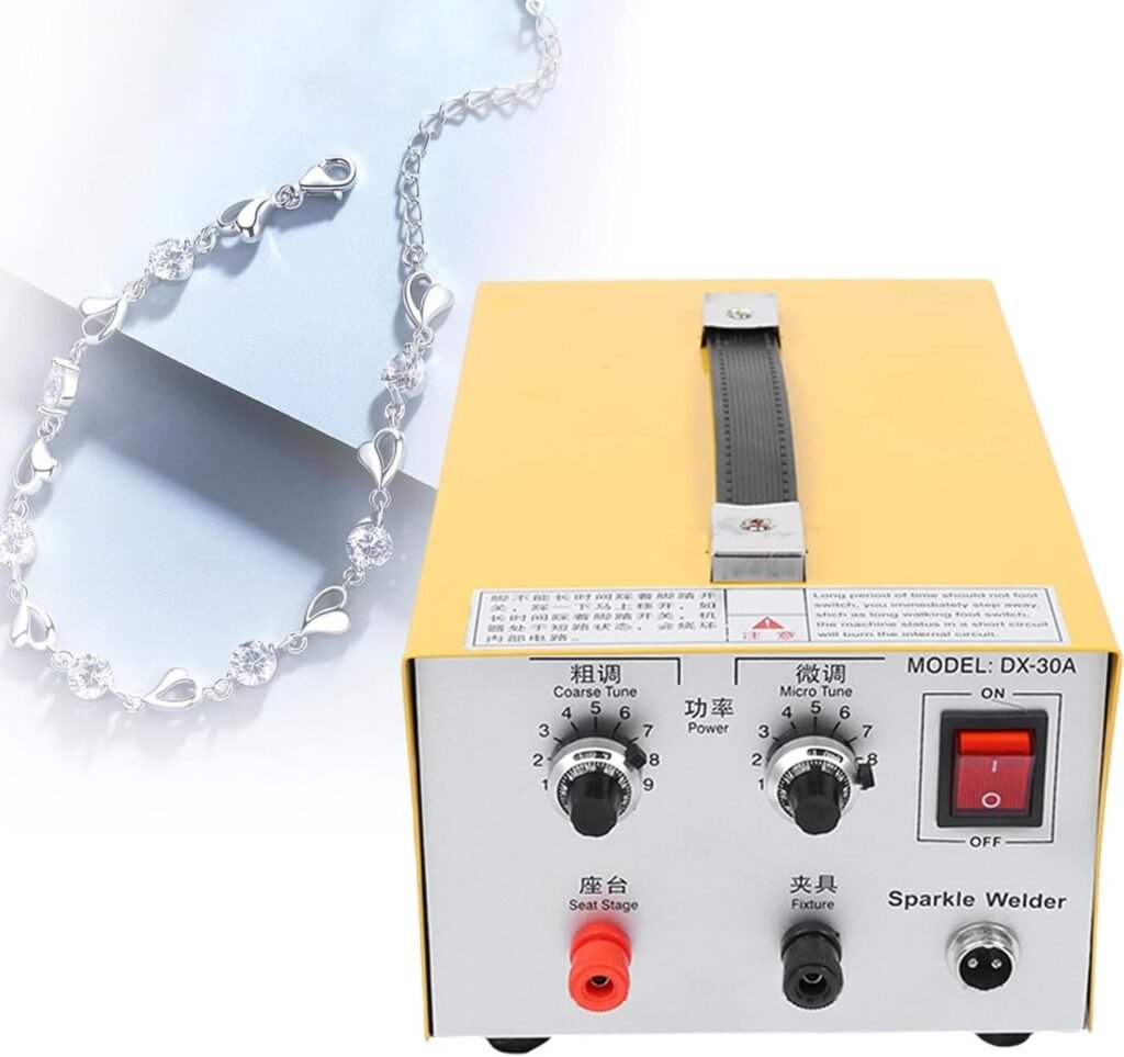 30A Jewelry Spot Welder, Spot Welder Portable Spot Welder Electric Soldering Machine Spot Welding Machine for Gold/Silver/Platinum/Steel