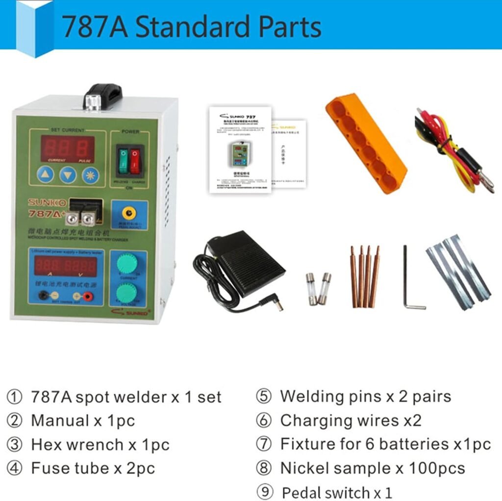 787A+ Spot Welder Battery Welder Applicable Notebook and Phone Battery Precision Welding Pedal Recharge Charging Capability Charger 110V